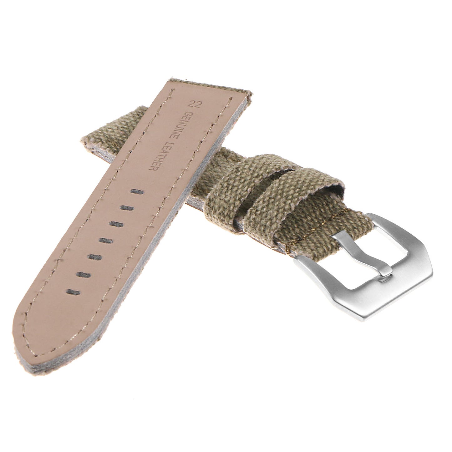 DASSARI Frayed Edge Canvas Strap