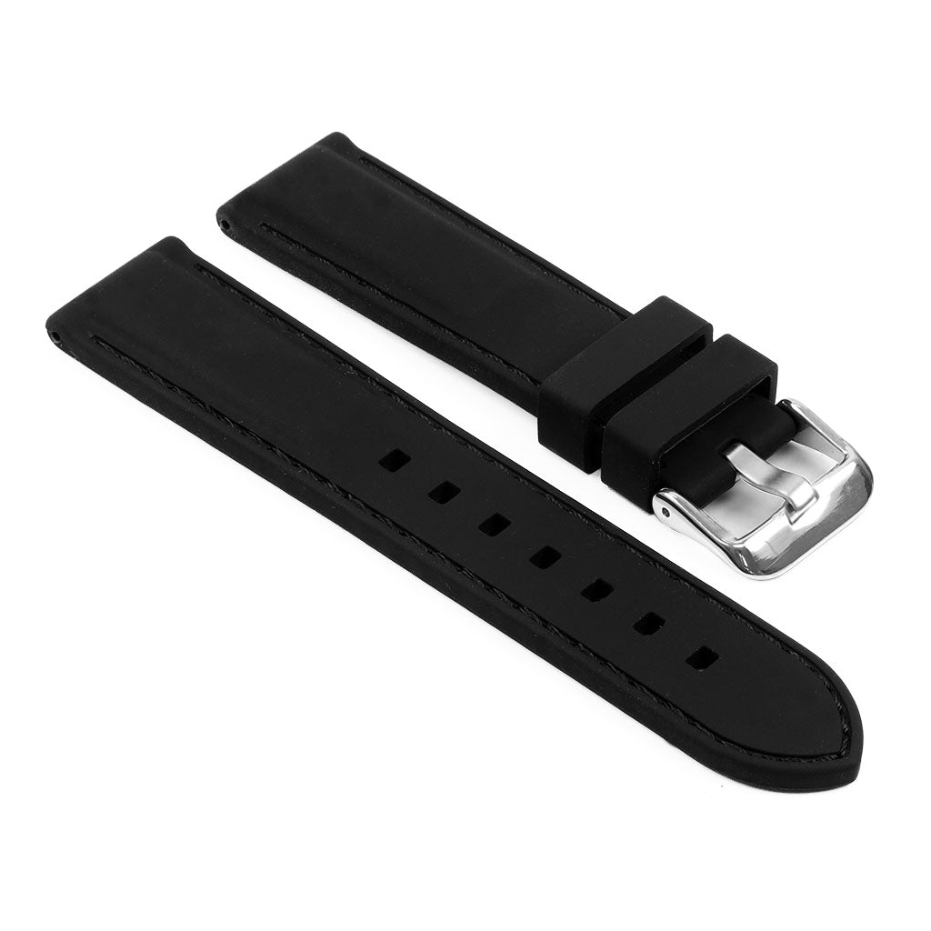 18mm Rubber Smart Watch Strap w/ Stitching