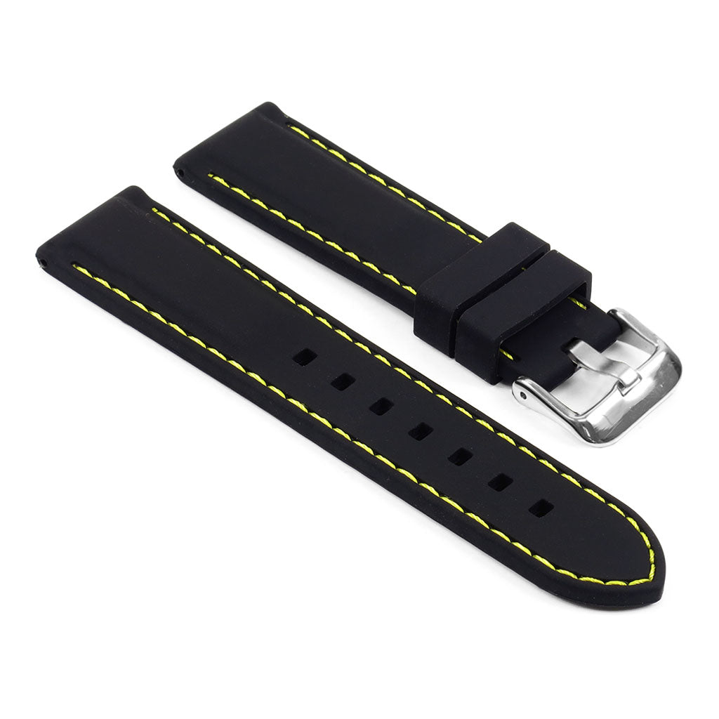 20mm Rubber Smart Watch Strap w/ Stitching