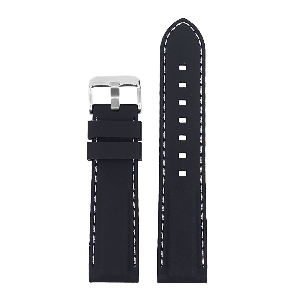 18mm Rubber Smart Watch Strap w/ Stitching