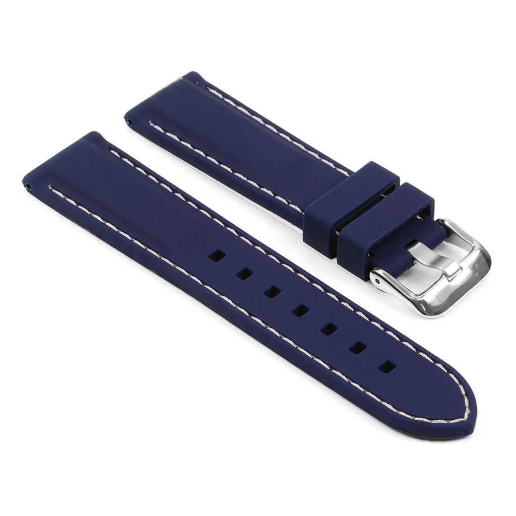 18mm Rubber Smart Watch Strap w/ Stitching