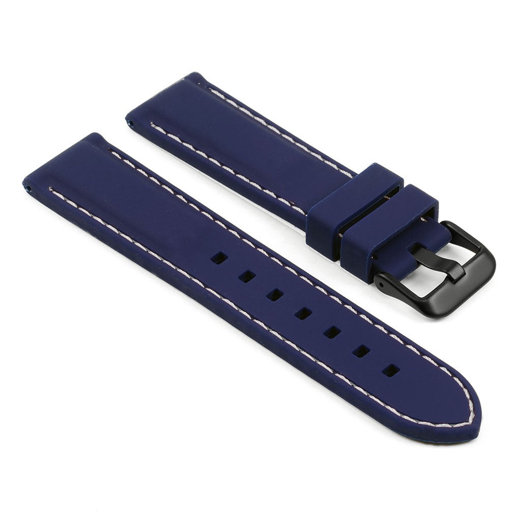 20mm Rubber Smart Watch Strap w/ Stitching