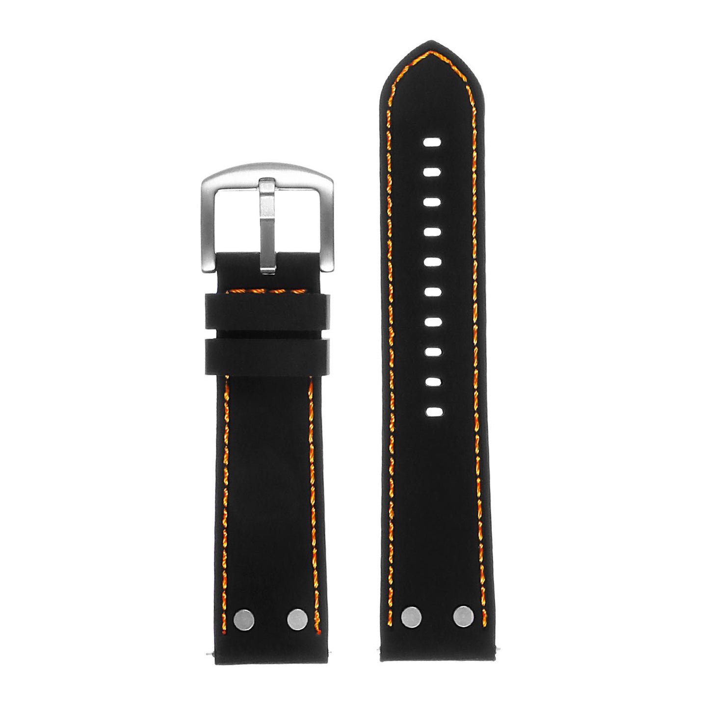 Rubber Aviator Strap w/ Rivets for Samsung Galaxy Watch 3