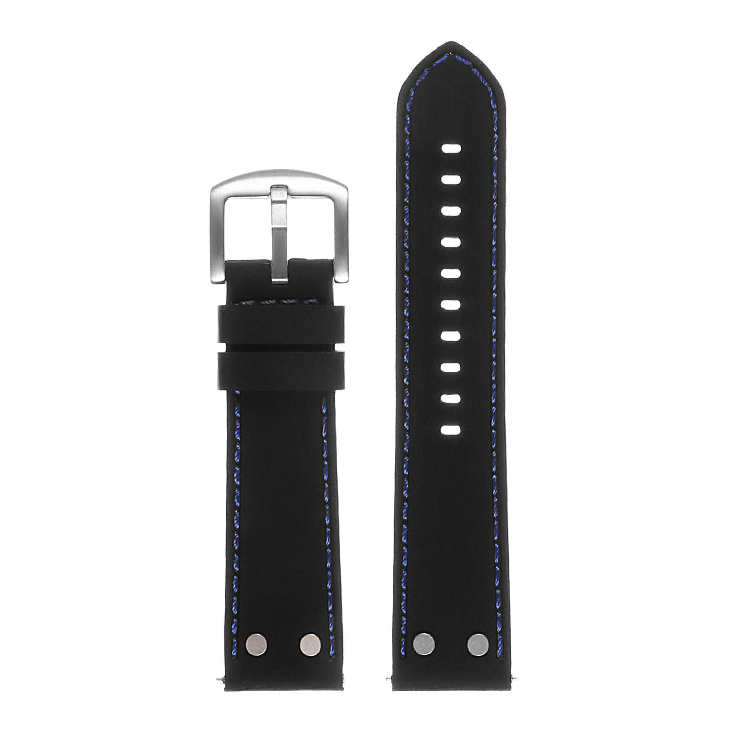Rubber Aviator Strap with Rivets - Quick Release