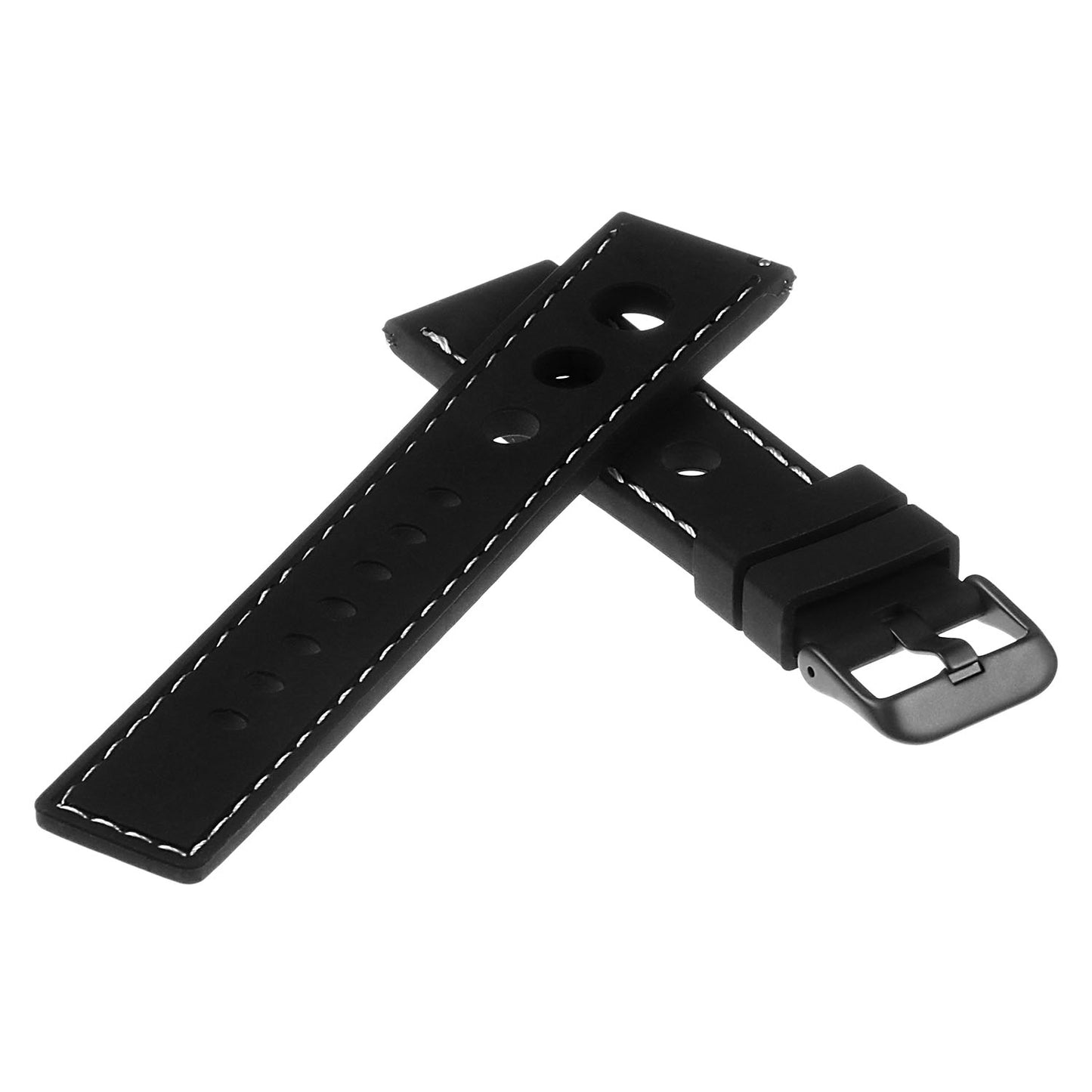 Rubber Rally Strap with Black Buckle for Garmin Vivoactive 4