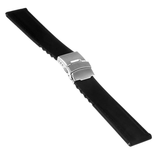 Rubber Strap w/ Stitching & Clasp for Samsung Galaxy Watch 3