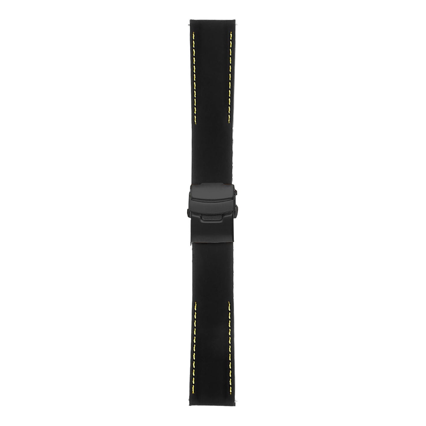Rubber Strap with Stitching & Matte Black Clasp