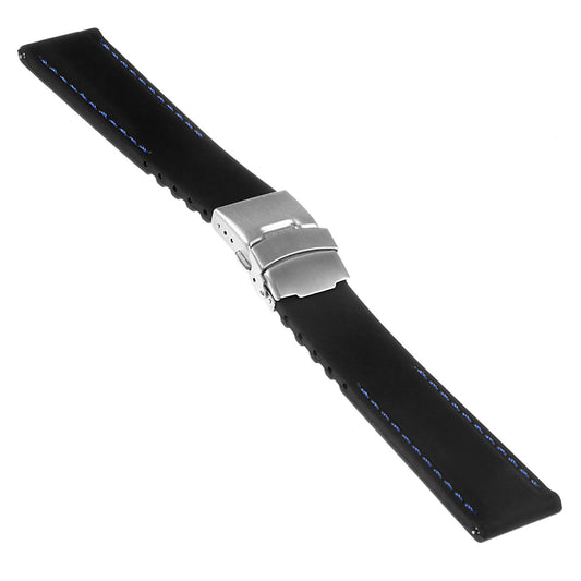 Rubber Strap with Deployant Clasp for Garmin Vivoactive 4S & Vivomove 3S