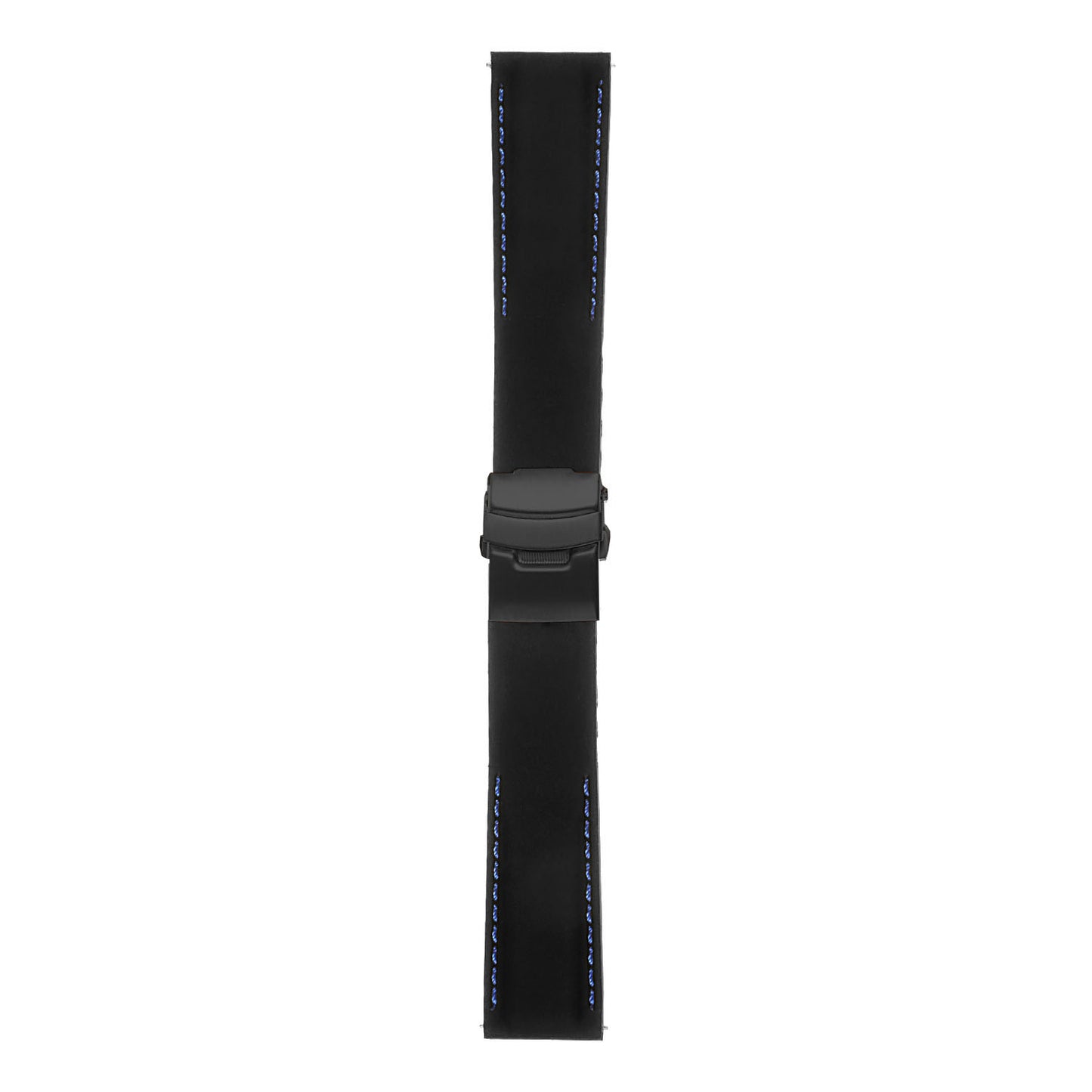 Rubber Strap with Black Deployant Clasp for Garmin Vivoactive 4S & Vivomove 3S