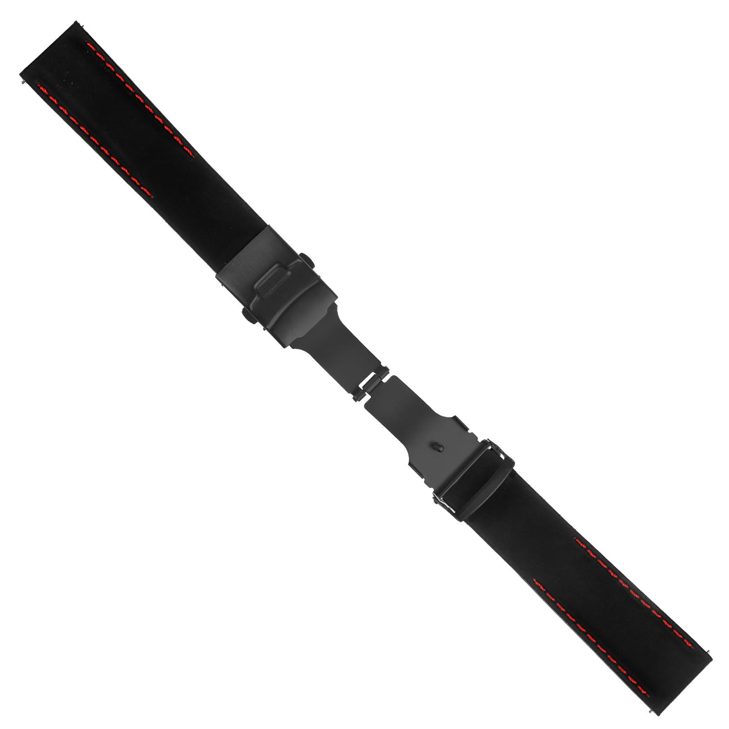 Rubber Strap with Stitching & Matte Black Clasp