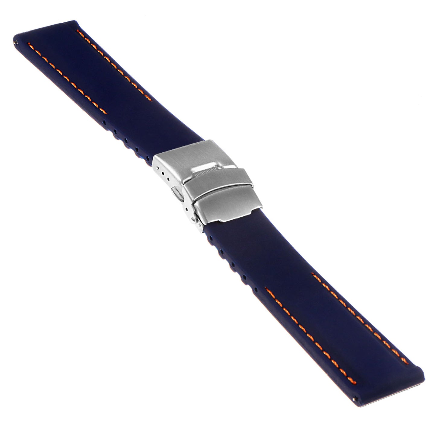 Rubber Strap with Deployant Clasp for Fossil Sport Smartwatch