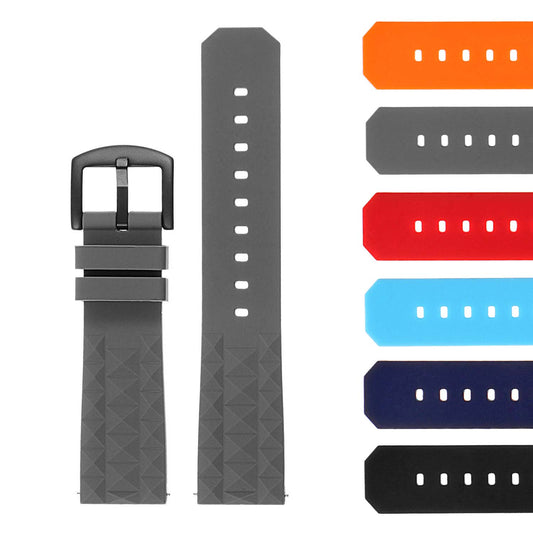 Super Waffle Rubber Strap w/ Matte Black Buckle
