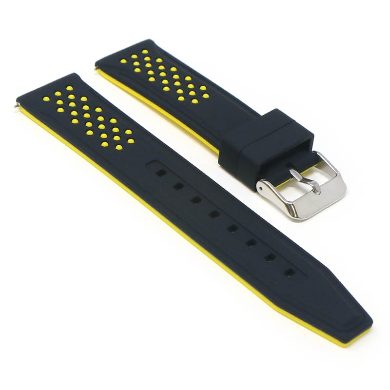 22mm Perforated Rubber Smart Watch Strap