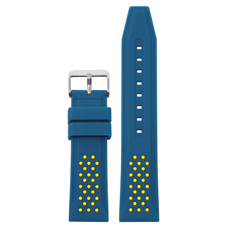 20mm Perforated  Rubber Smart Watch Strap