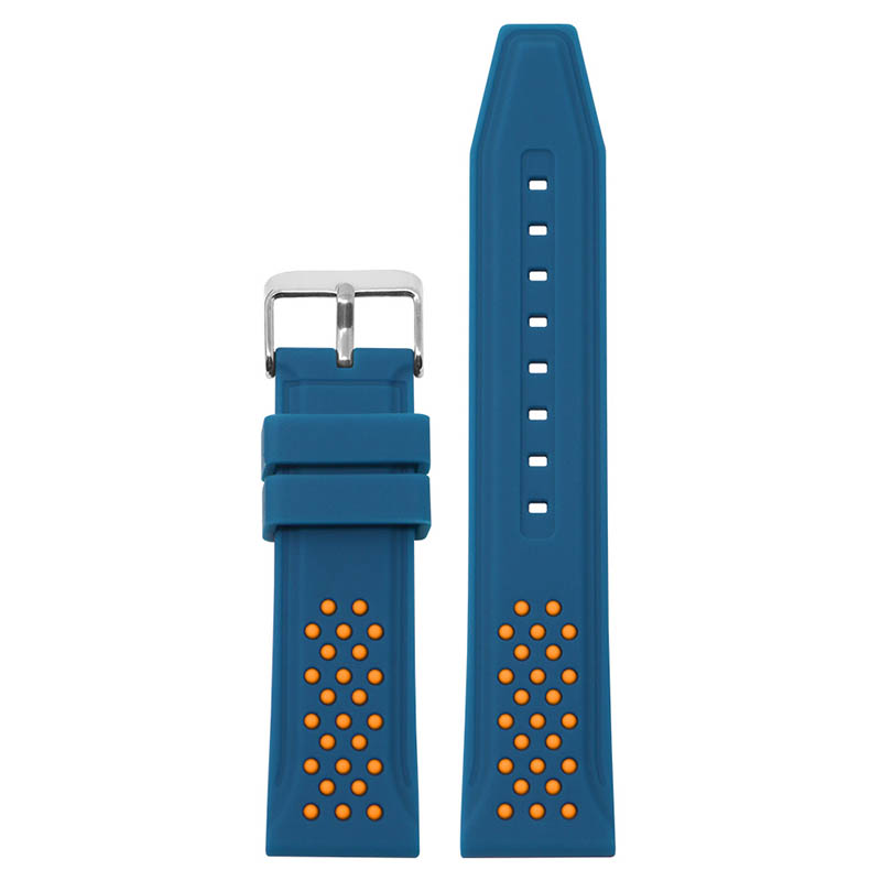 22mm Perforated Rubber Smart Watch Strap