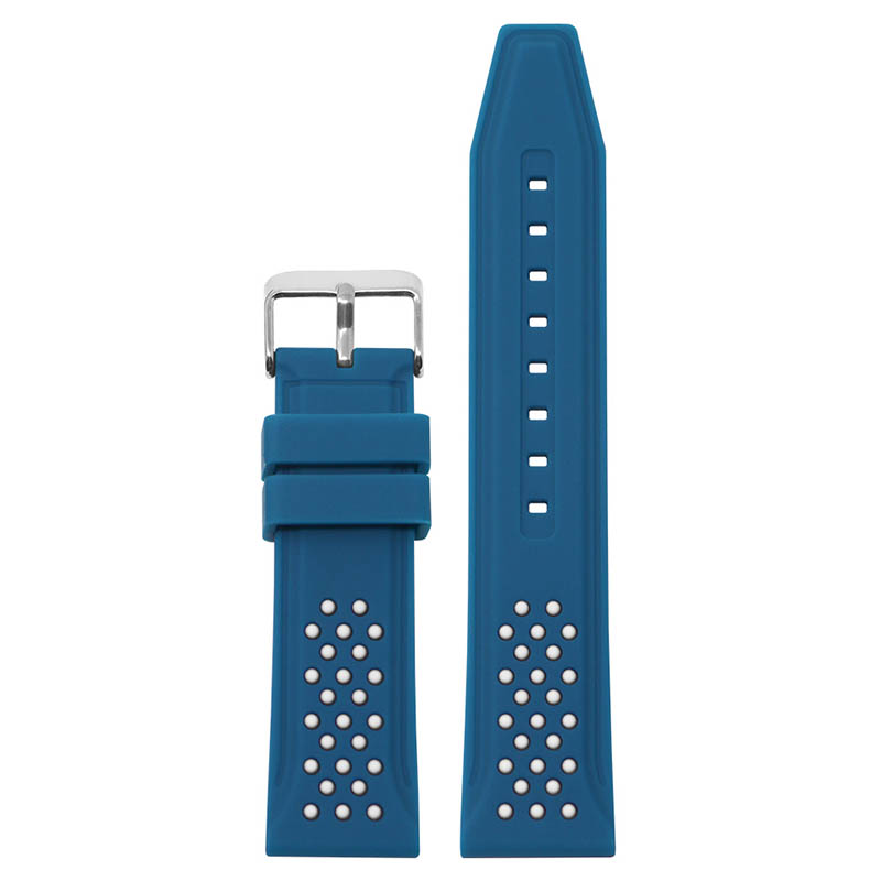 22mm Perforated Rubber Smart Watch Strap