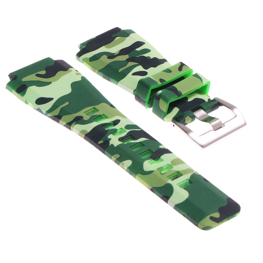 Camo Rubber Watch Strap for Bell & Ross