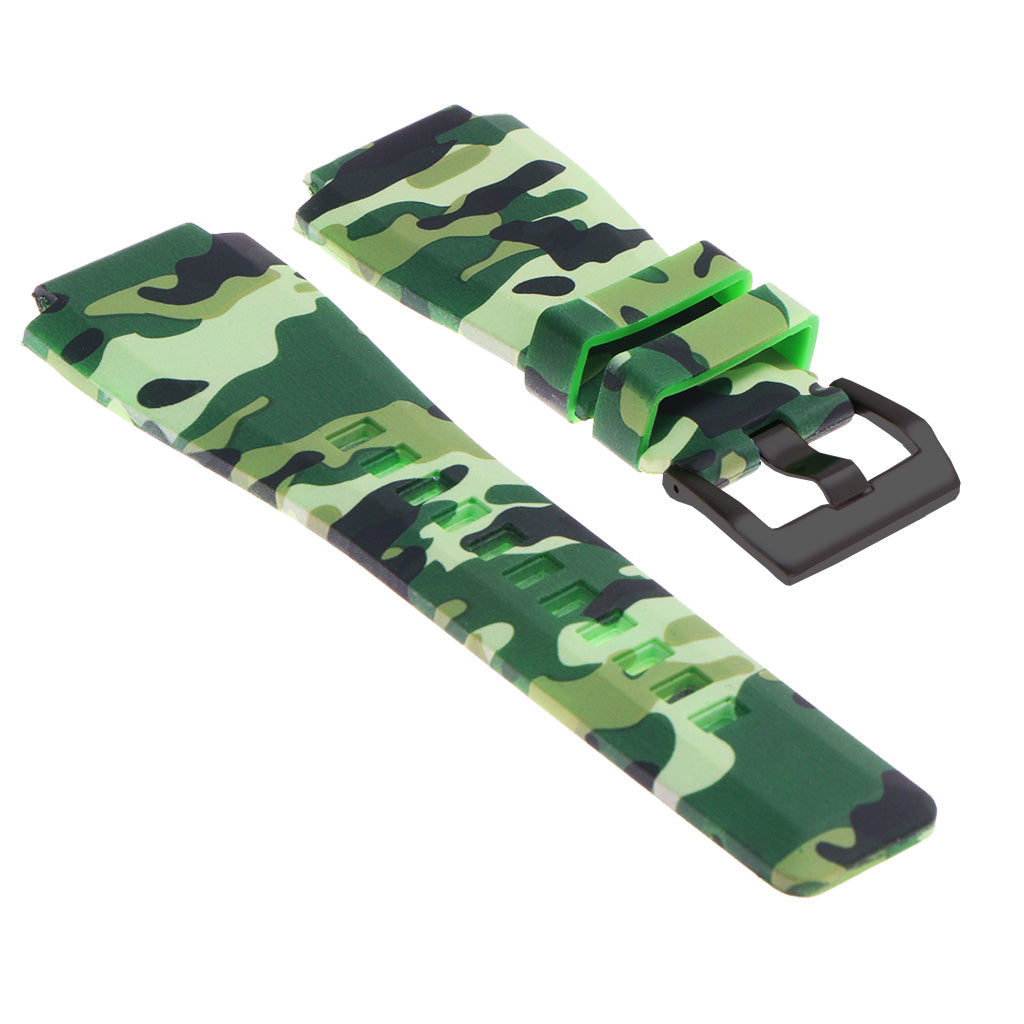 Camo Rubber Watch Strap for Bell & Ross with Matte Black Buckle - Out of Stock