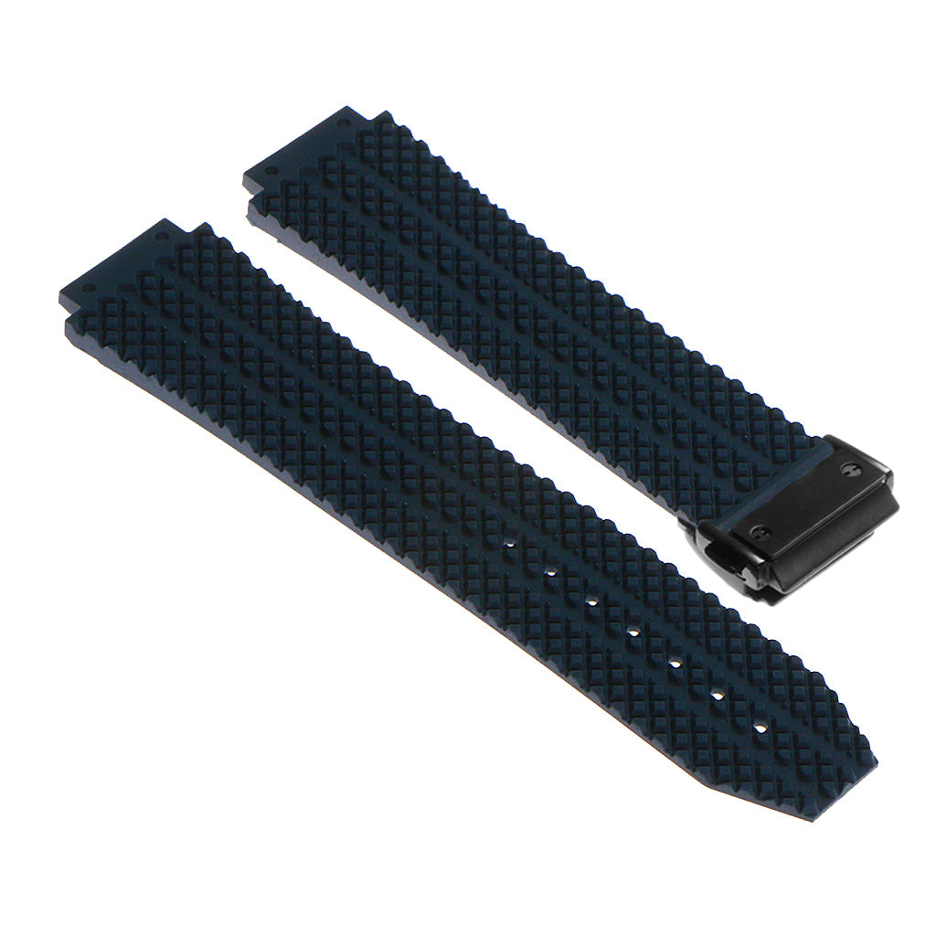 Rubber Watch Strap for Hublot Big Bang with Matte Black Clasp