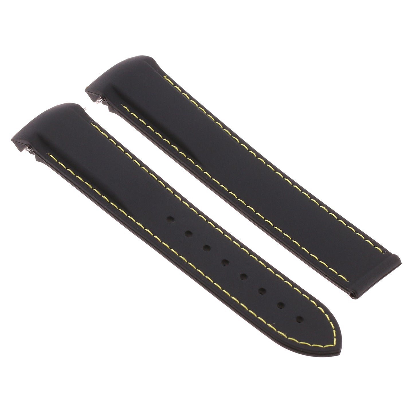 Rubber Strap w/ Yellow Gold Clasp for Omega Speedmaster