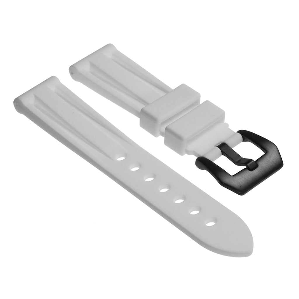 Silicone Watch Strap with Brushed Stainless Steel Pre-V Buckle for Apple Watch