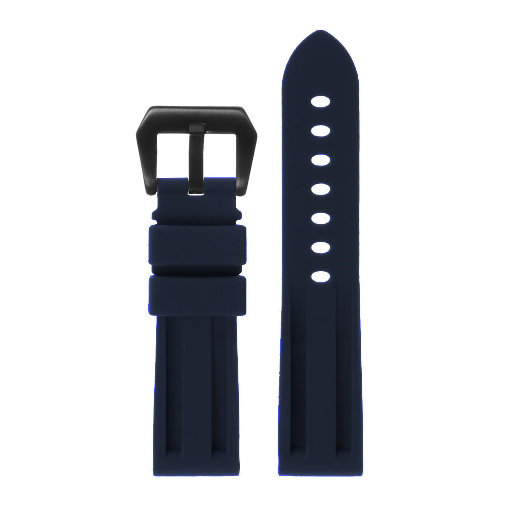 Silicone Watch Strap with Matte Black Pre-V Buckle for Apple Watch