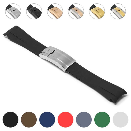 21mm Fitted Rubber Replacement Strap for Rolex
