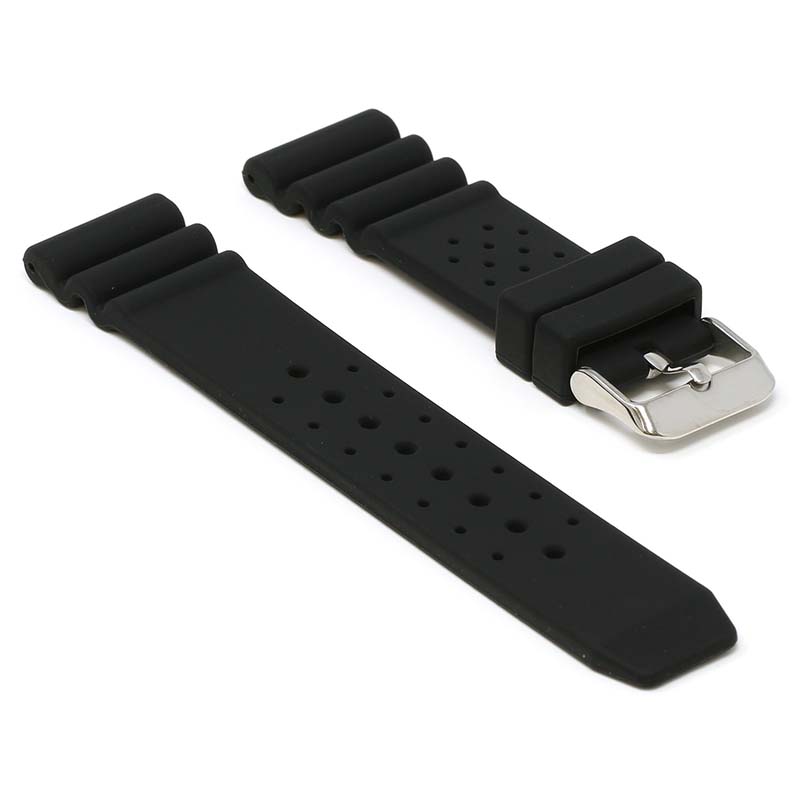 Perforated Rubber Strap for Seiko Diver