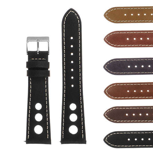 DASSARI Carrera Distressed Leather GT Rally Watch Band