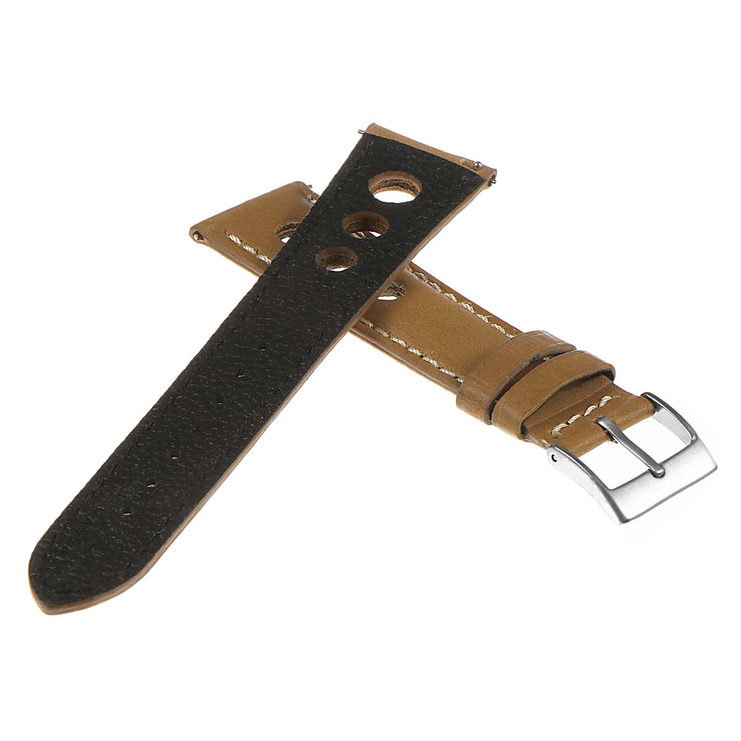DASSARI Carrera Distressed Leather GT Rally Strap for Fitbit Charge 4 & Charge 3