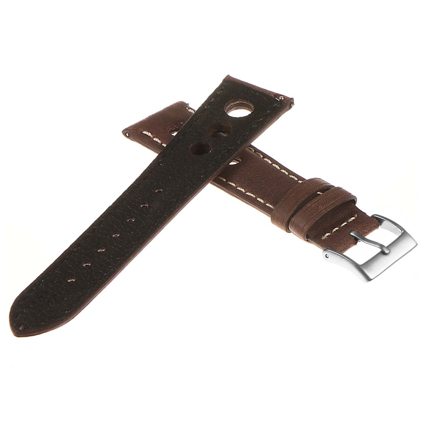 DASSARI Carrera Distressed Leather GT Rally Strap for Fitbit Charge 4 & Charge 3