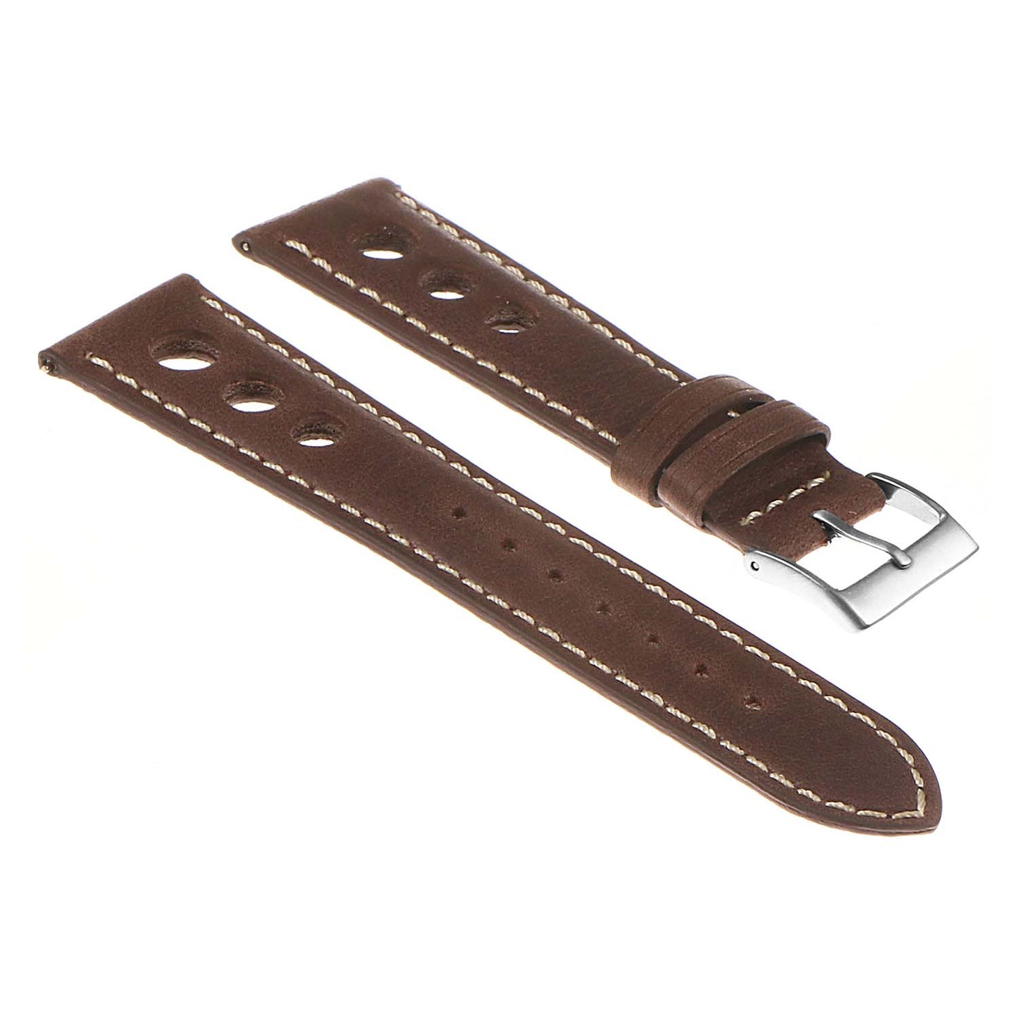 DASSARI Carrera Distressed Leather GT Rally Strap for Fitbit Versa 3