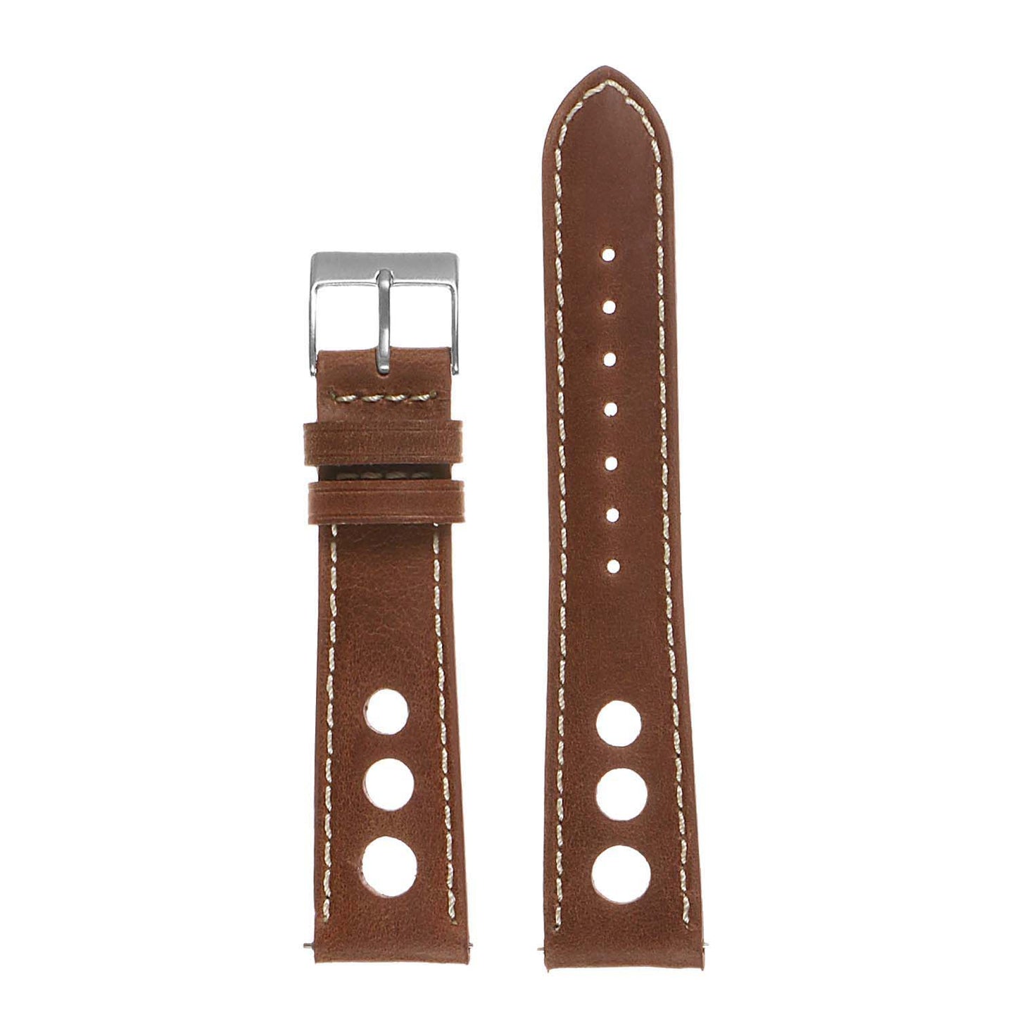 DASSARI Carrera Distressed Leather GT Rally Strap for Fitbit Versa 3