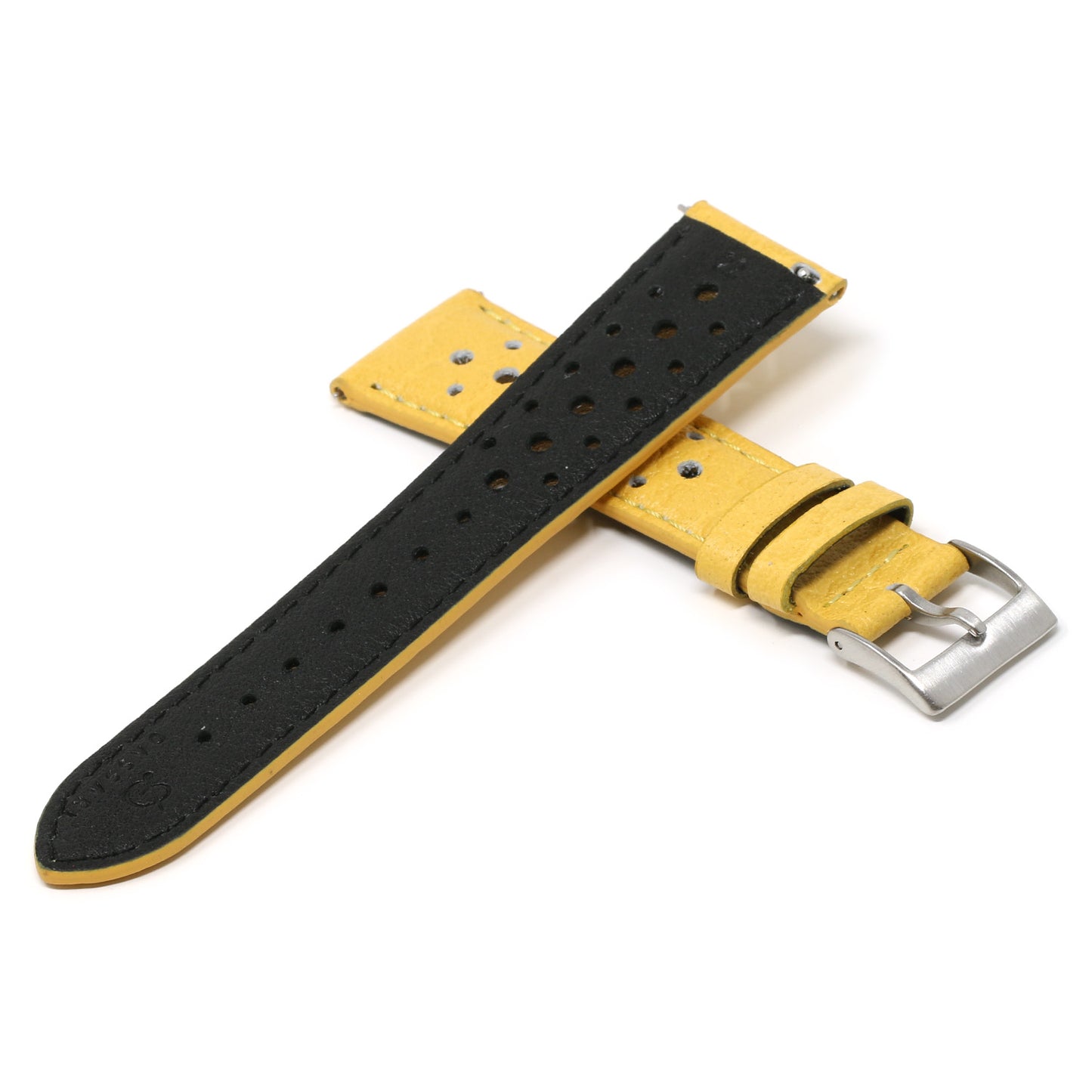 DASSARI Perforated Leather Rally Strap for Fitbit Sense