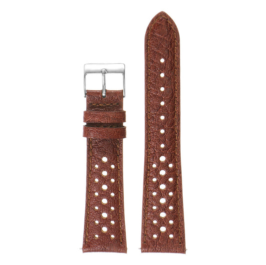 DASSARI Perforated Leather Rally Strap for Fitbit Sense