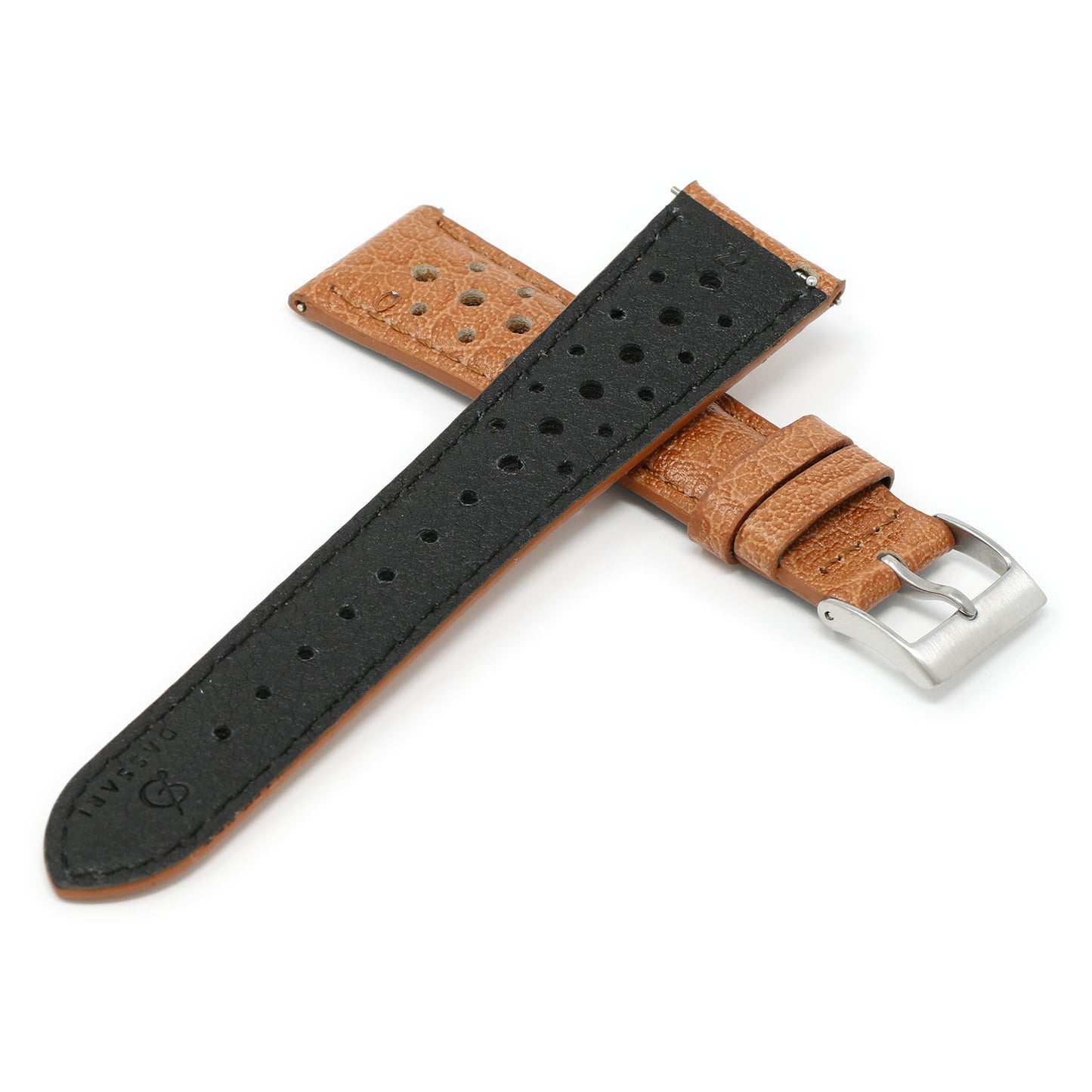 DASSARI Perforated Leather Rally Strap for Fitbit Charge 4 & Charge 3