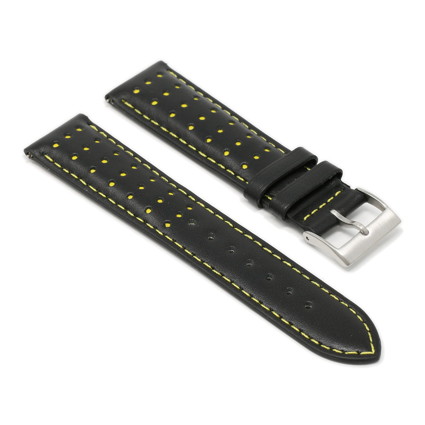 DASSARI Perforated Leather Racing Strap for Fitbit Charge 4 & Charge 3