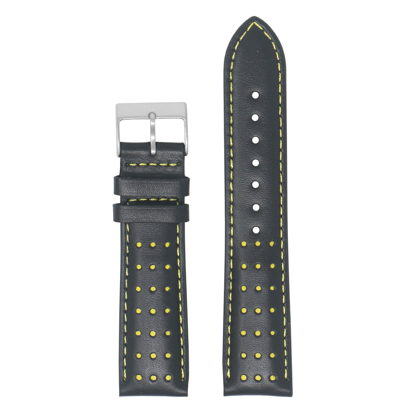 DASSARI Perforated Leather Racing Strap for Fitbit Charge 4 & Charge 3