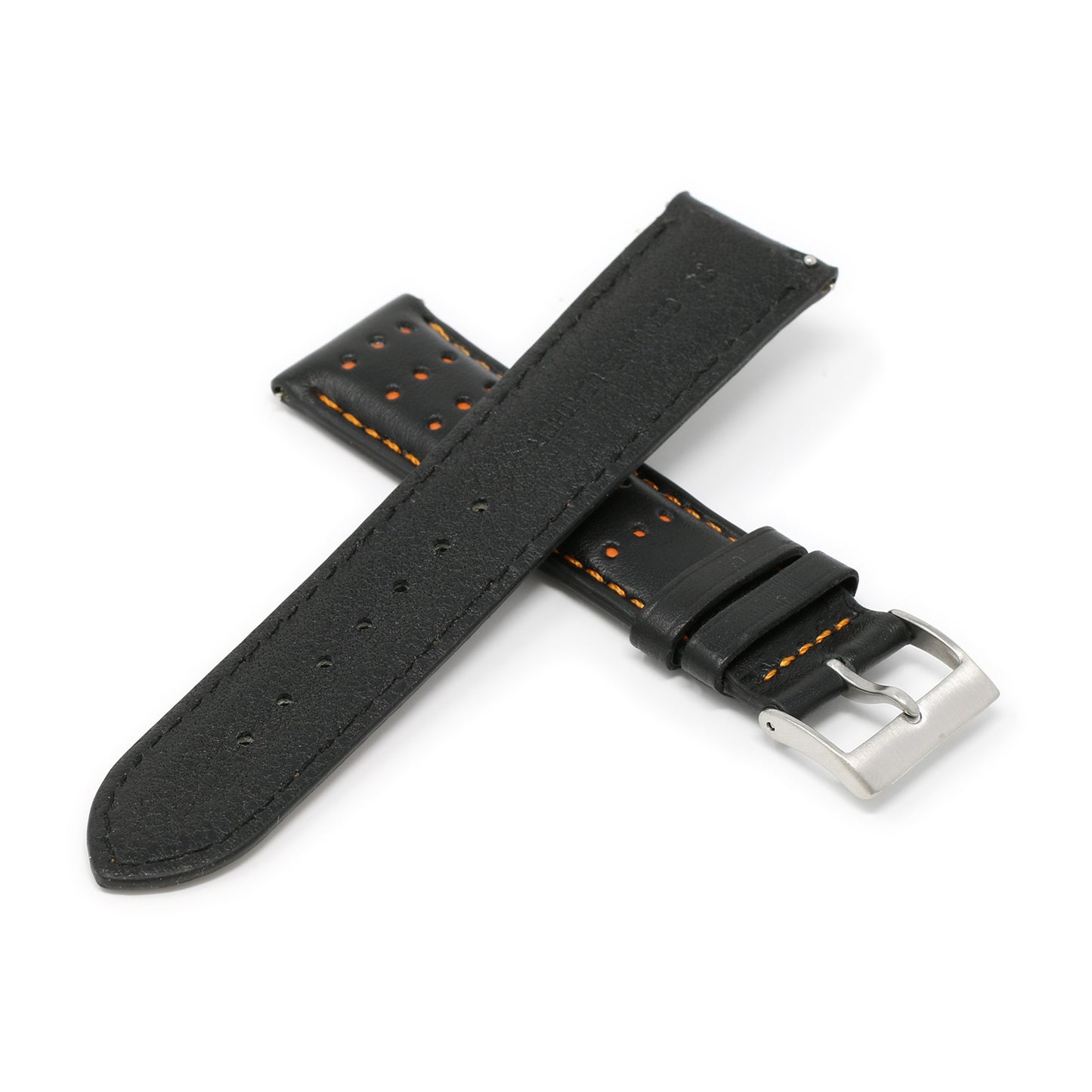 DASSARI Perforated Leather Racing Strap for Fitbit Charge 4 & Charge 3