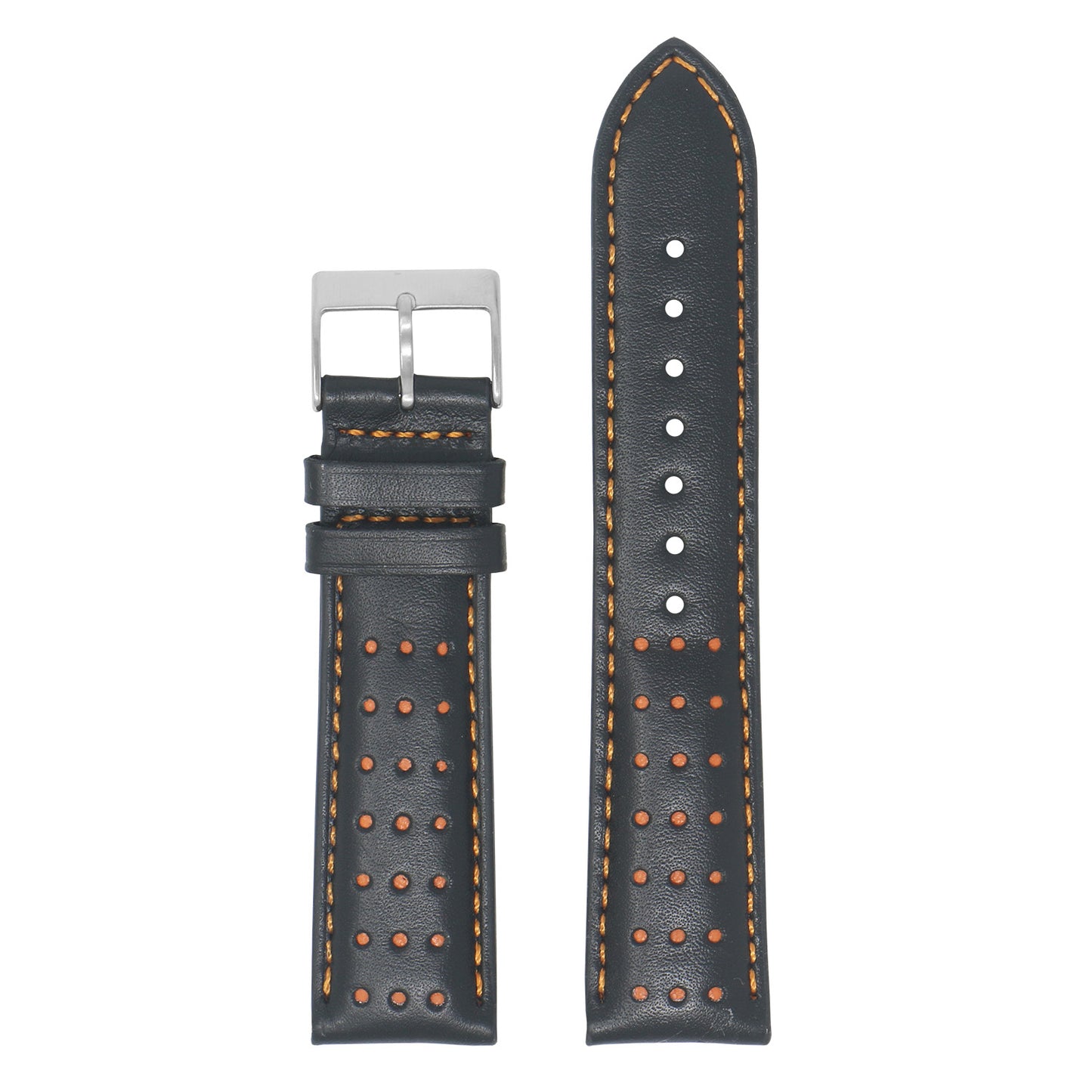 DASSARI Perforated Leather Racing Strap for Fitbit Charge 4 & Charge 3