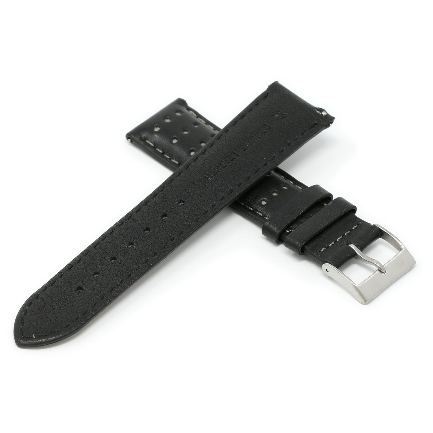 DASSARI Perforated Leather Racing Strap for Fitbit Charge 4 & Charge 3