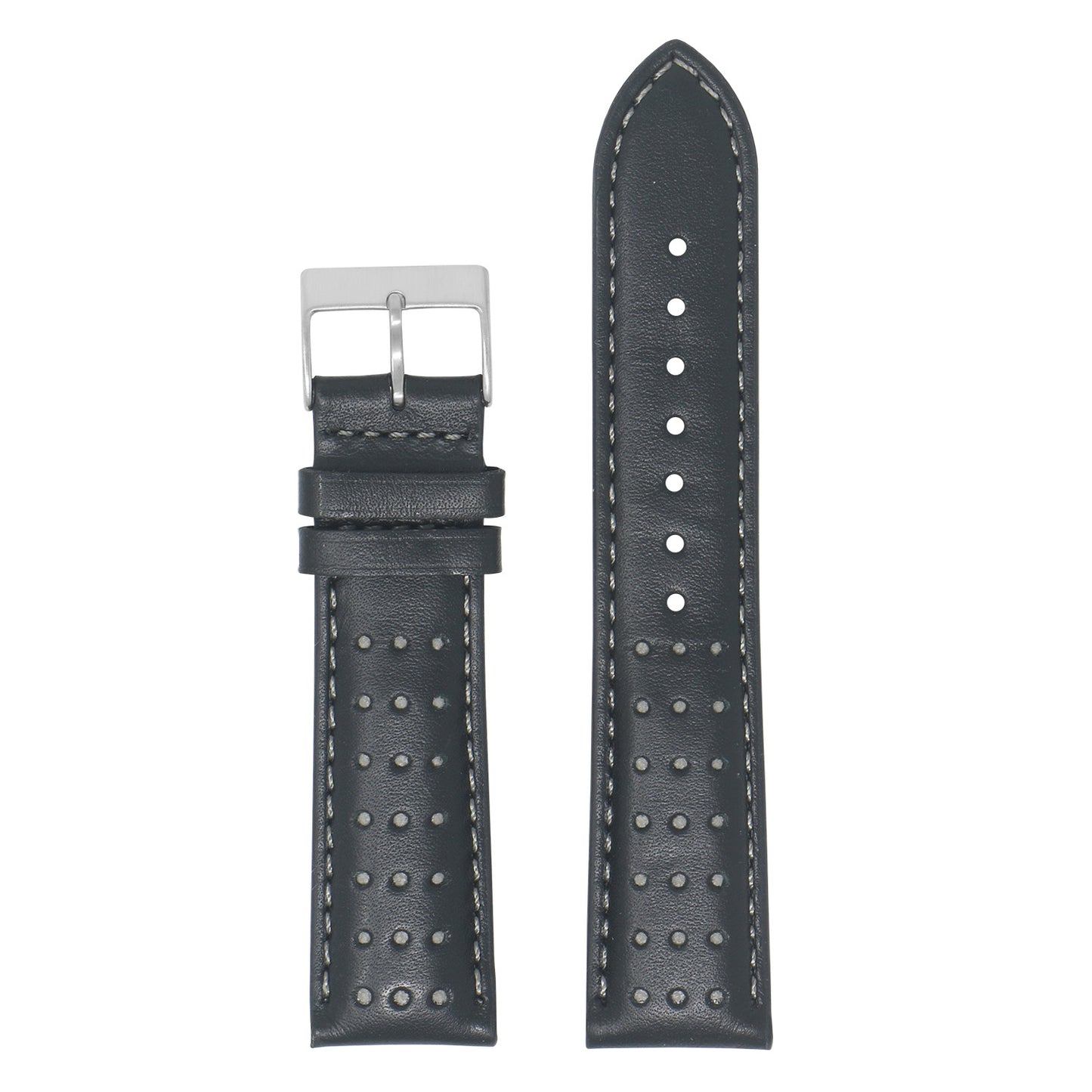 DASSARI Perforated Leather Racing Strap for Fitbit Charge 4 & Charge 3