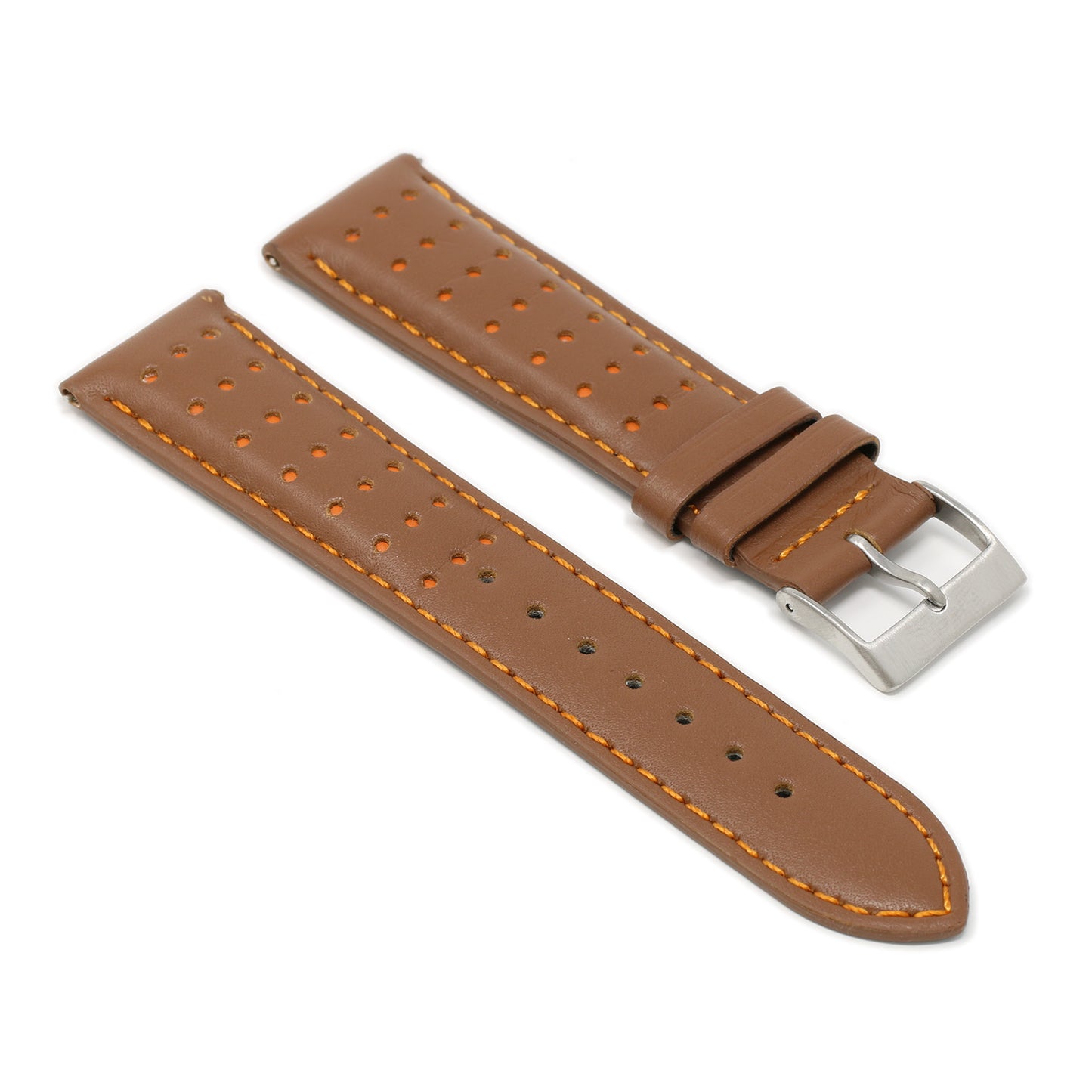 DASSARI Perforated Leather Racing Strap for Fitbit Charge 4 & Charge 3