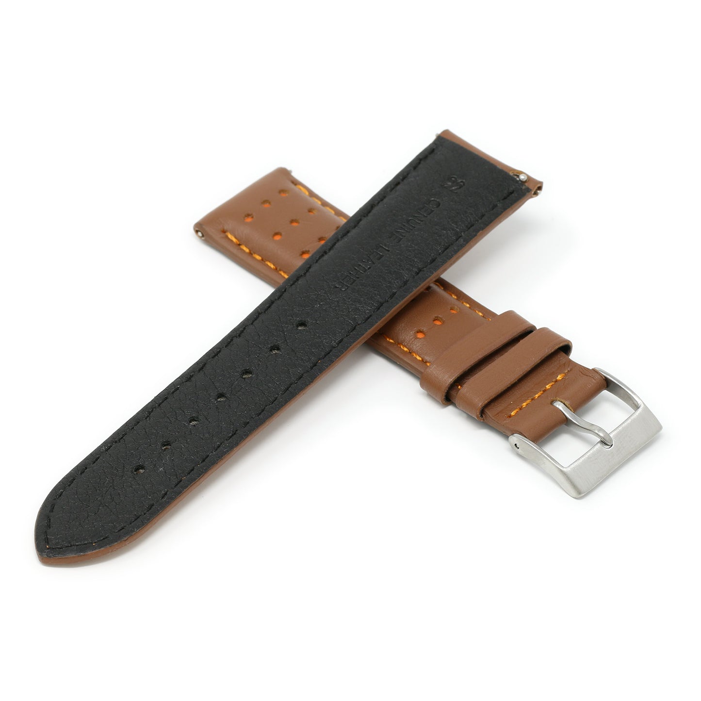 DASSARI Perforated Leather Racing Strap for Fitbit Charge 4 & Charge 3