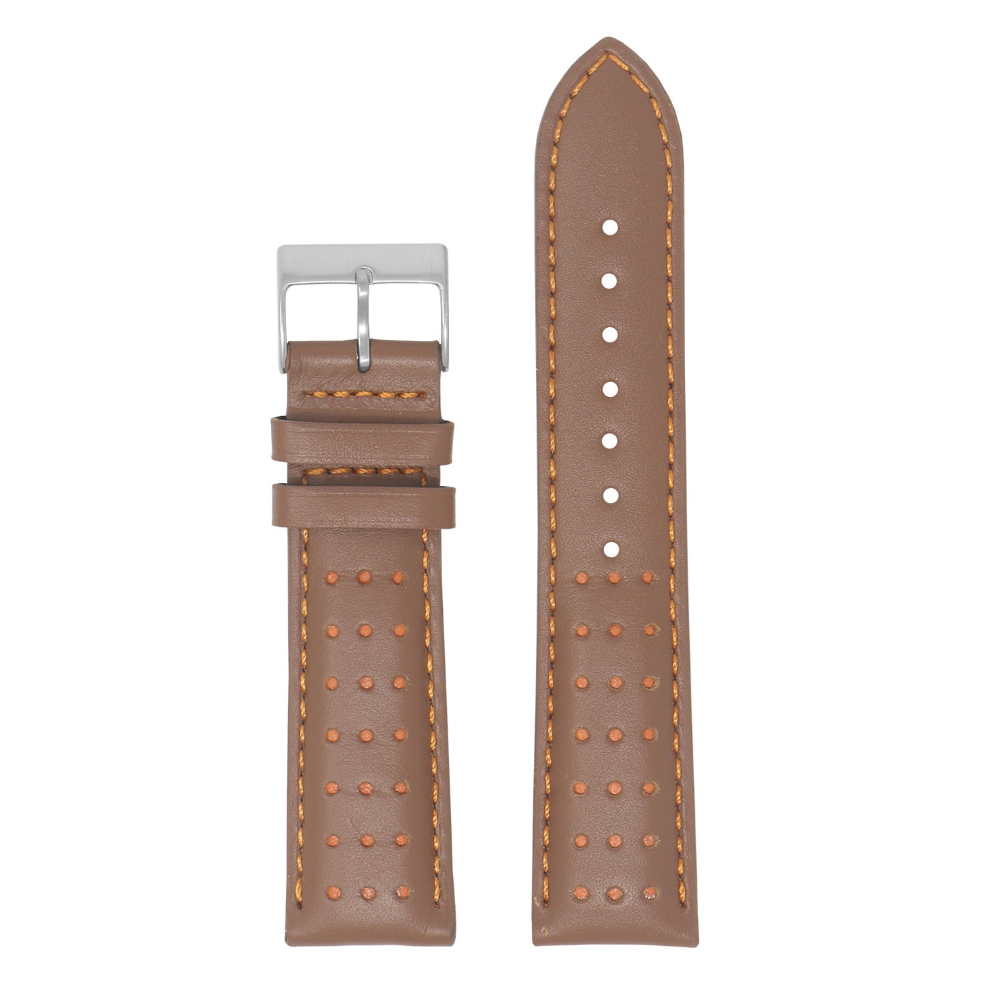 DASSARI Perforated Leather Racing Strap for Fitbit Sense