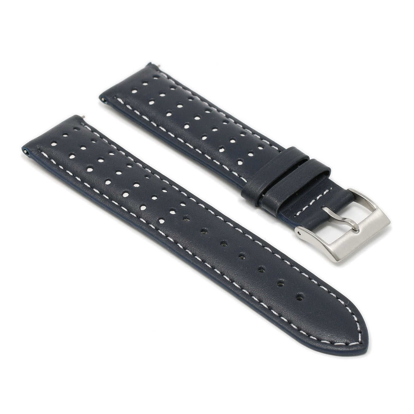 DASSARI Perforated Leather Racing Strap for Fitbit Charge 4 & Charge 3