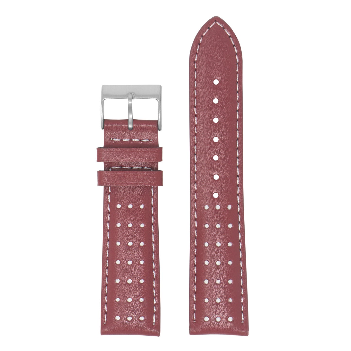 DASSARI Perforated Leather Racing Strap for Fitbit Sense