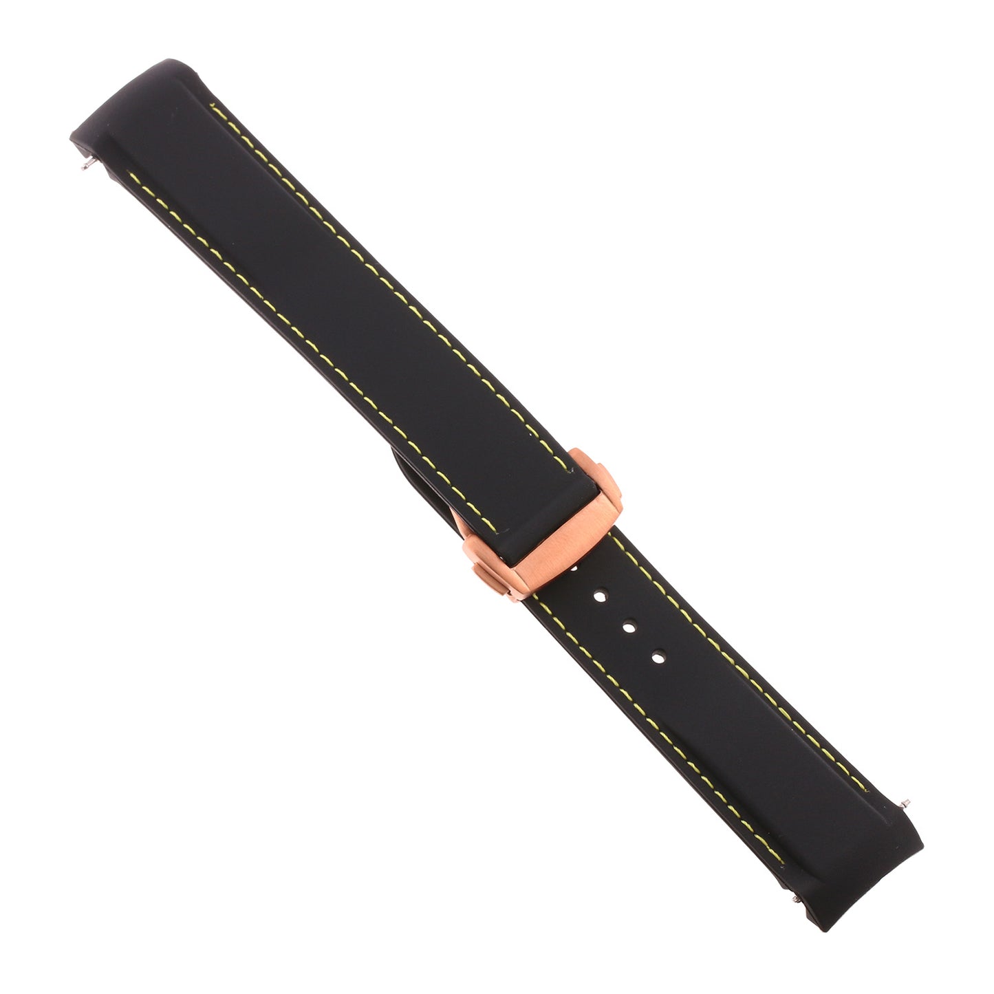 Rubber Strap w/ Rose Gold Clasp for Omega Speedmaster