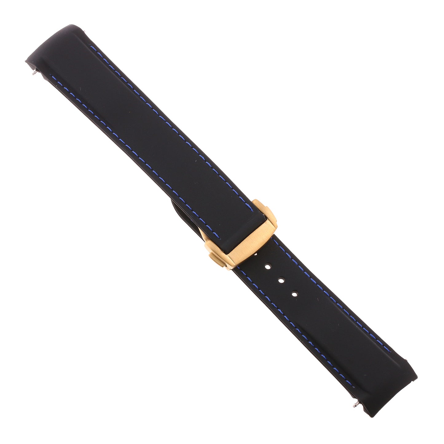 Rubber Strap w/ Yellow Gold Clasp for Omega Speedmaster