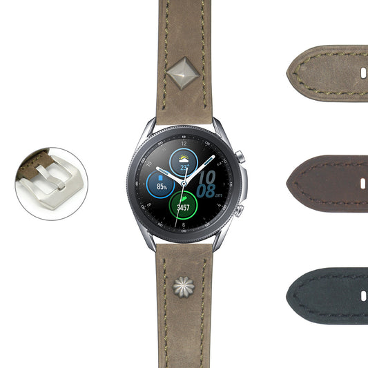 Vintage Military Rivet Strap for Samsung Galaxy Watch 3